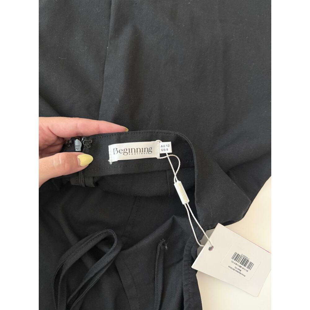 NWT beginning boutique black amara backless mini dress - size 8 - Picture 6 of 6